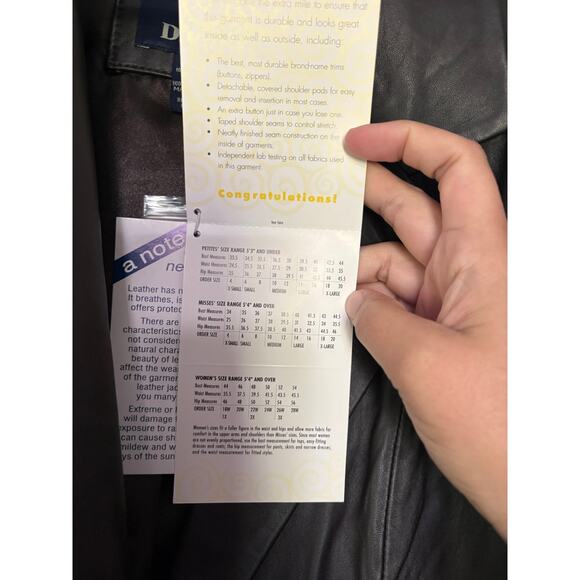 Denim & Co. Size XL Brown Leather Blazer BNWT - Picture 3 of 5